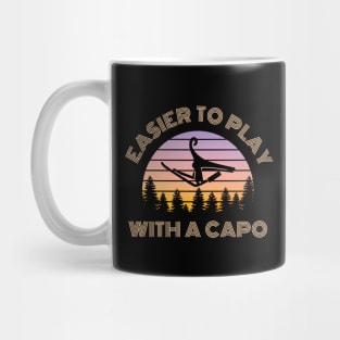 Easier to Play with a Capo Vintage Sunset Mug